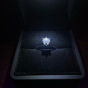 Moissanite engagement ring
